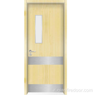 Porte ospedaliere in legno laminato design noce porta d&#39;ingresso